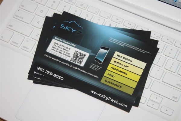 Flyer Design and Printing with Unique QR or Barcode ID