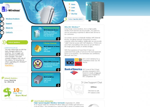ISP Corporate Portal Main Page of the Website