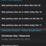 iPhone 4G – City Calendar events listing for Parking